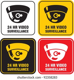 Video Surveillance Camera Sign. CCTV