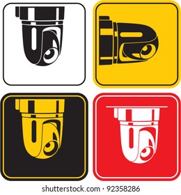 video surveillance camera sign. CCTV