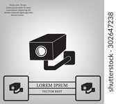 video surveillance camera vector icon