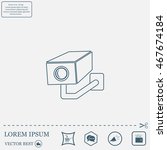 video surveillance camera vector icon