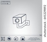 video surveillance camera vector icon