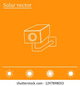 video surveillance camera vector icon