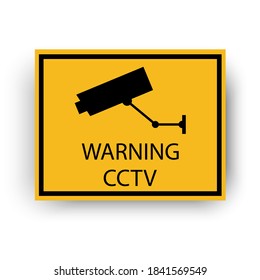 Icono vector de cámara de vigilancia de vídeo. Icono de seguridad. Advertencia de video. Símbolo de precaución. Foto de stock.