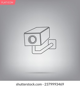 icono vector de cámara de vigilancia de vídeo