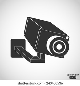 Video Surveillance Camera Vector Icon