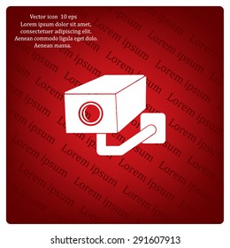 video surveillance camera vector icon
