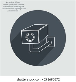 video surveillance camera vector icon
