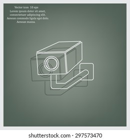 video surveillance camera vector icon