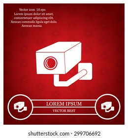 video surveillance camera vector icon