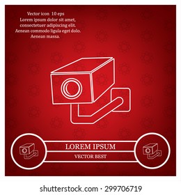 video surveillance camera vector icon
