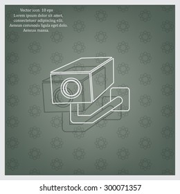 video surveillance camera vector icon