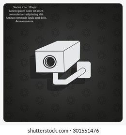 video surveillance camera vector icon