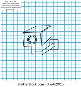 video surveillance camera vector icon