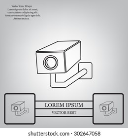 video surveillance camera vector icon