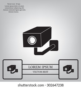 video surveillance camera vector icon