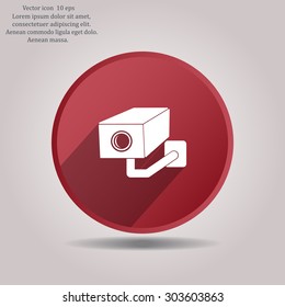 video surveillance camera vector icon