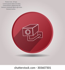 video surveillance camera vector icon