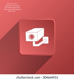 video surveillance camera vector icon