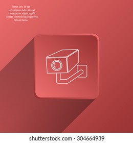 video surveillance camera vector icon