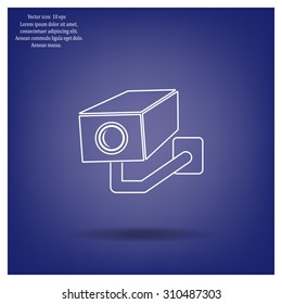 video surveillance camera vector icon