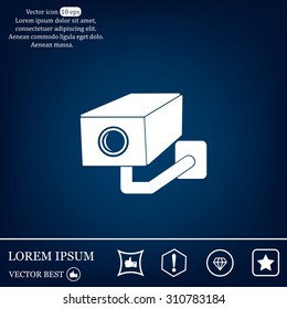 video surveillance camera vector icon