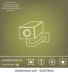 video surveillance camera vector icon