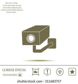 video surveillance camera vector icon