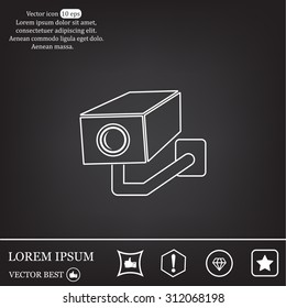 video surveillance camera vector icon