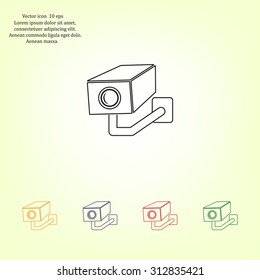video surveillance camera vector icon