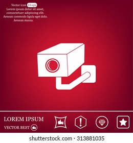 video surveillance camera vector icon