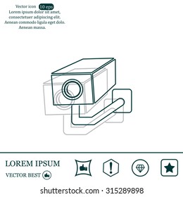 video surveillance camera vector icon