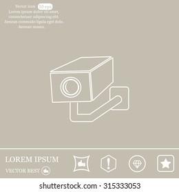 video surveillance camera vector icon