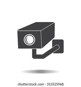 video surveillance camera vector icon