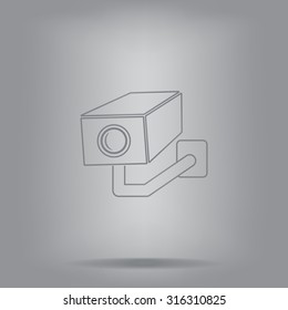 video surveillance camera vector icon