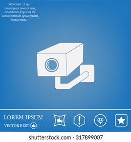 video surveillance camera vector icon