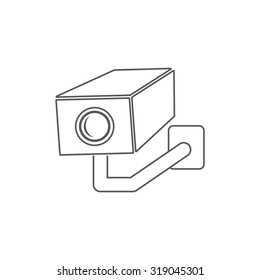 video surveillance camera vector icon