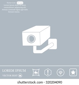 video surveillance camera vector icon