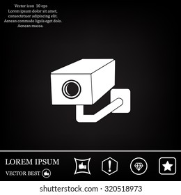 video surveillance camera vector icon