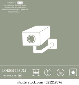 video surveillance camera vector icon