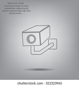 video surveillance camera vector icon
