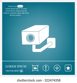 video surveillance camera vector icon