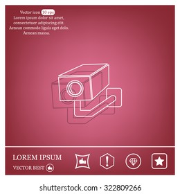 video surveillance camera vector icon
