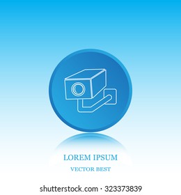 video surveillance camera vector icon