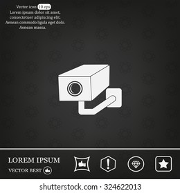 video surveillance camera vector icon