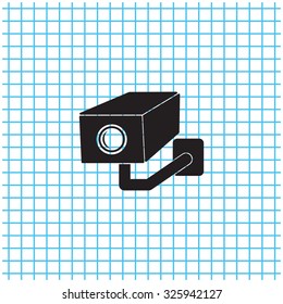 video surveillance camera vector icon