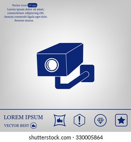 video surveillance camera vector icon