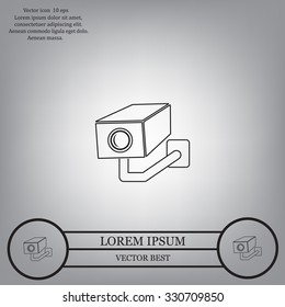 video surveillance camera vector icon