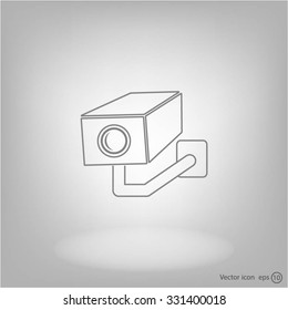 video surveillance camera vector icon