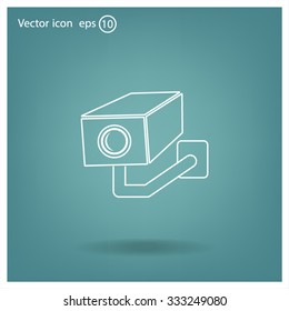 video surveillance camera vector icon