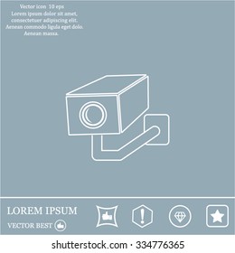 video surveillance camera vector icon